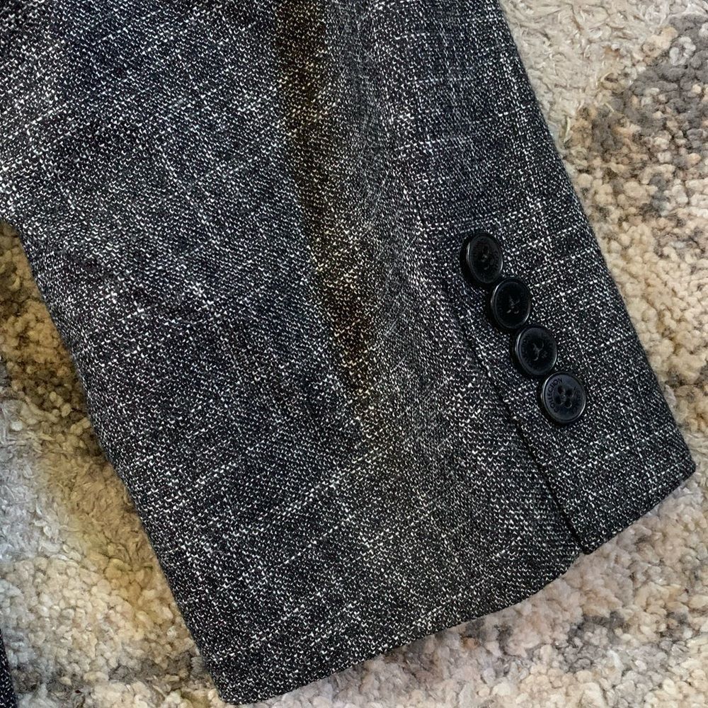 Versace Collection Heather Black Wool Blazer 44 - image 6